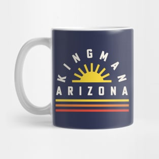Kingman Arizona Retro Vintage Stripes Sunset Mug
